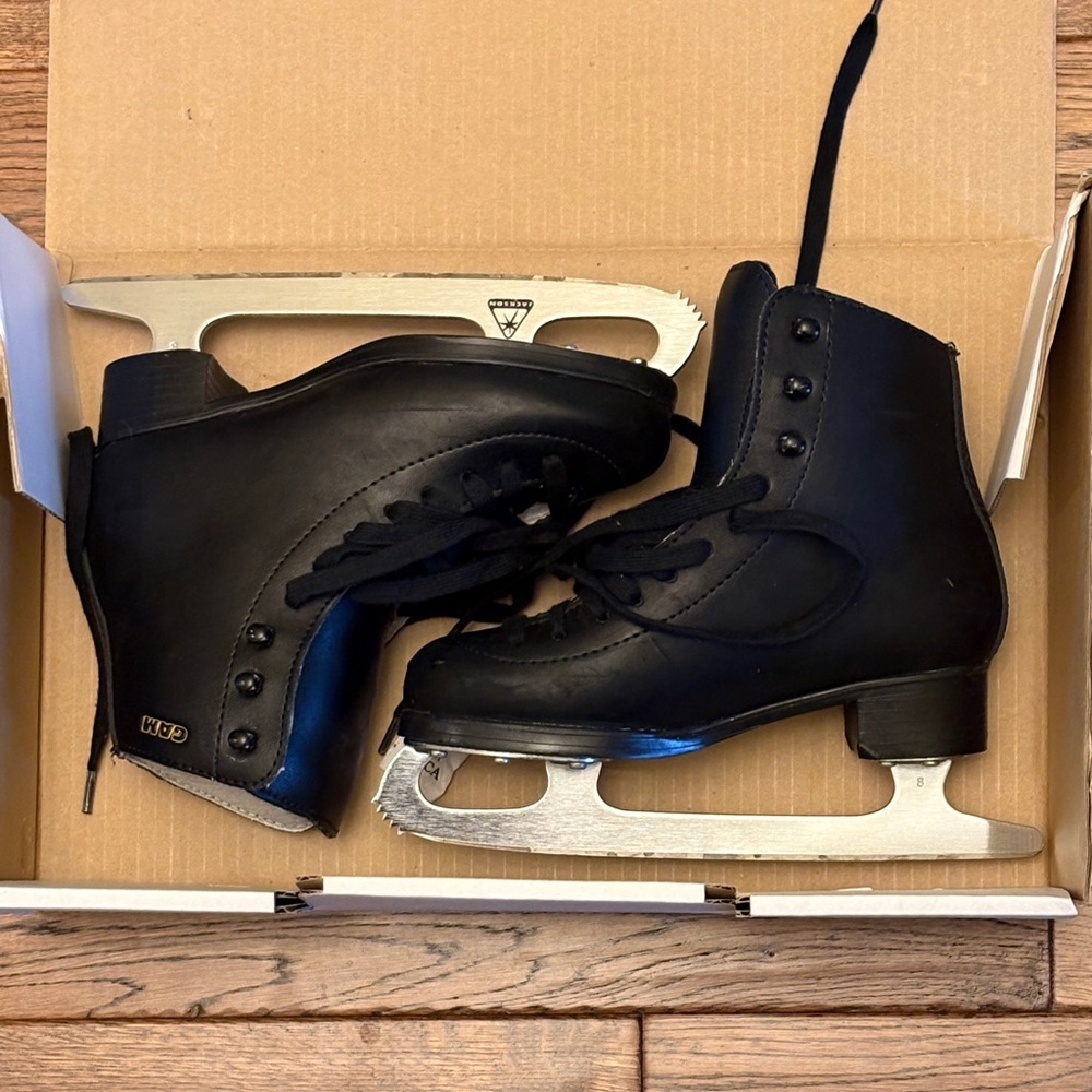 Gam Kids Black Figure Skates New
